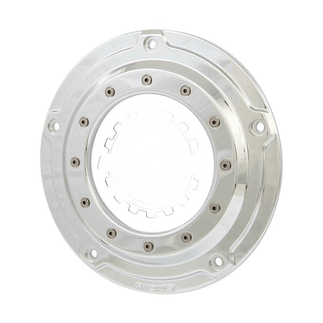 Rick's Derby Cover "Bullauge" Polished With Logo - Softail 19 - up - Henne Company