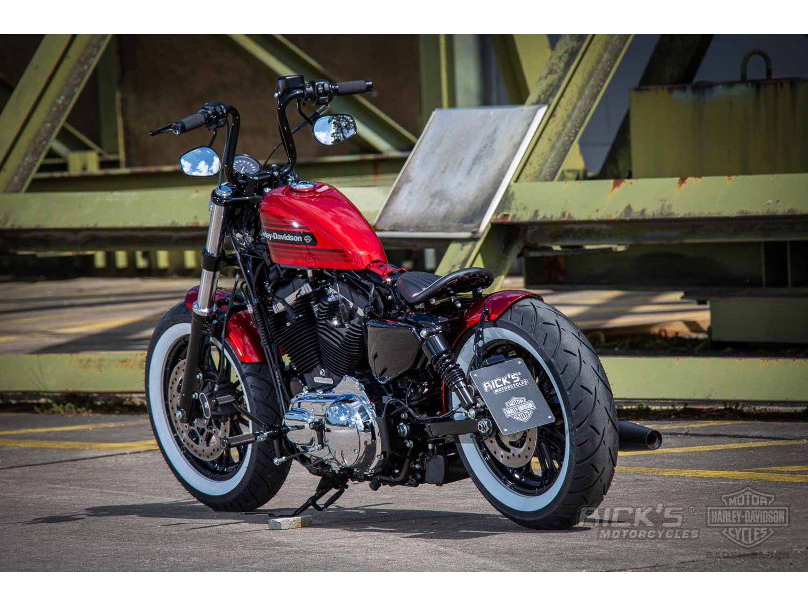 Rick's Footpegs Knurled Black - Sportster 48 / 72 - Henne Company