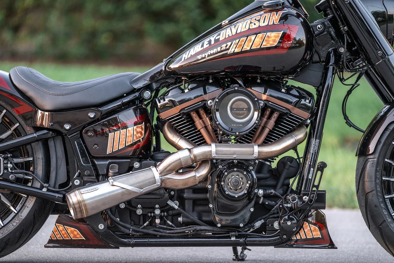 Rick's Forward Controls "AK4.7" +4in Black - Softail 18 - up - Henne Company