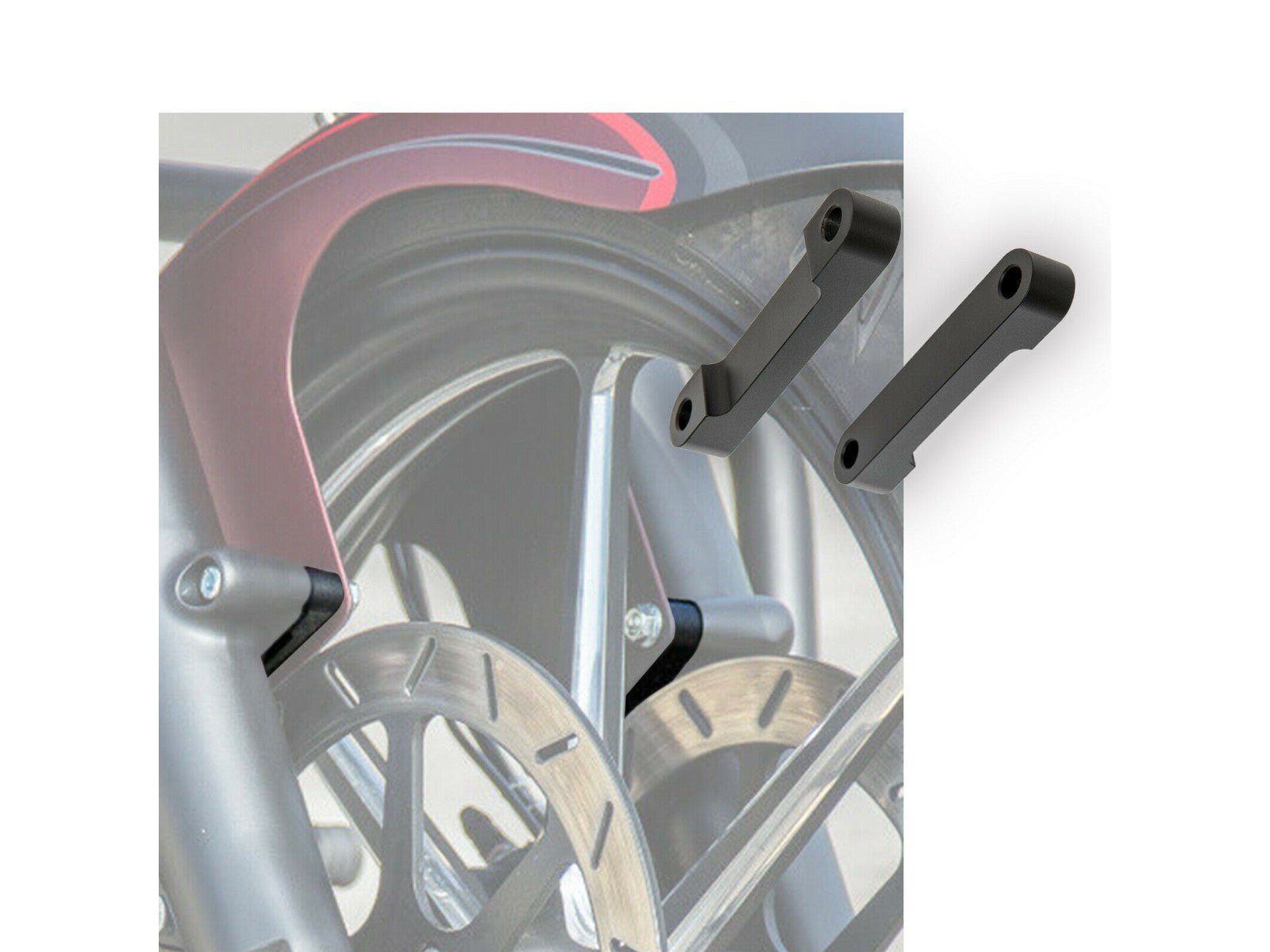 Rick's Front Fender Spacer Kit Black - Touring 14 - up - Henne Company