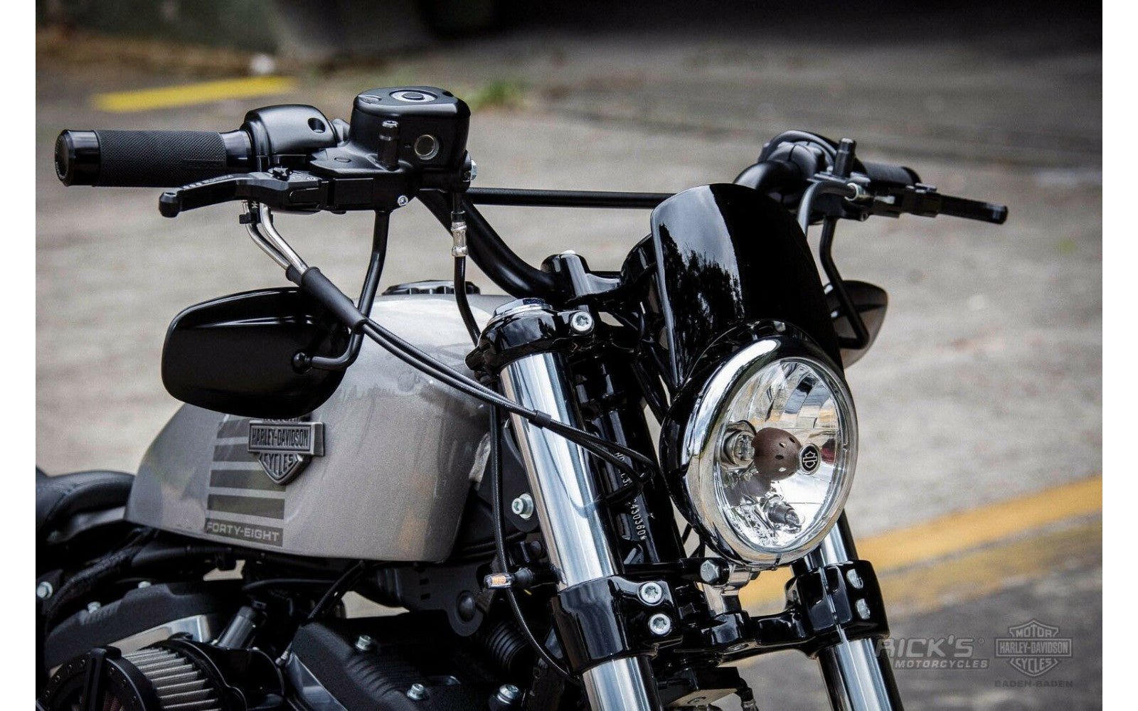 Rick's Headlight Mask - Sportster 48 - Henne Company
