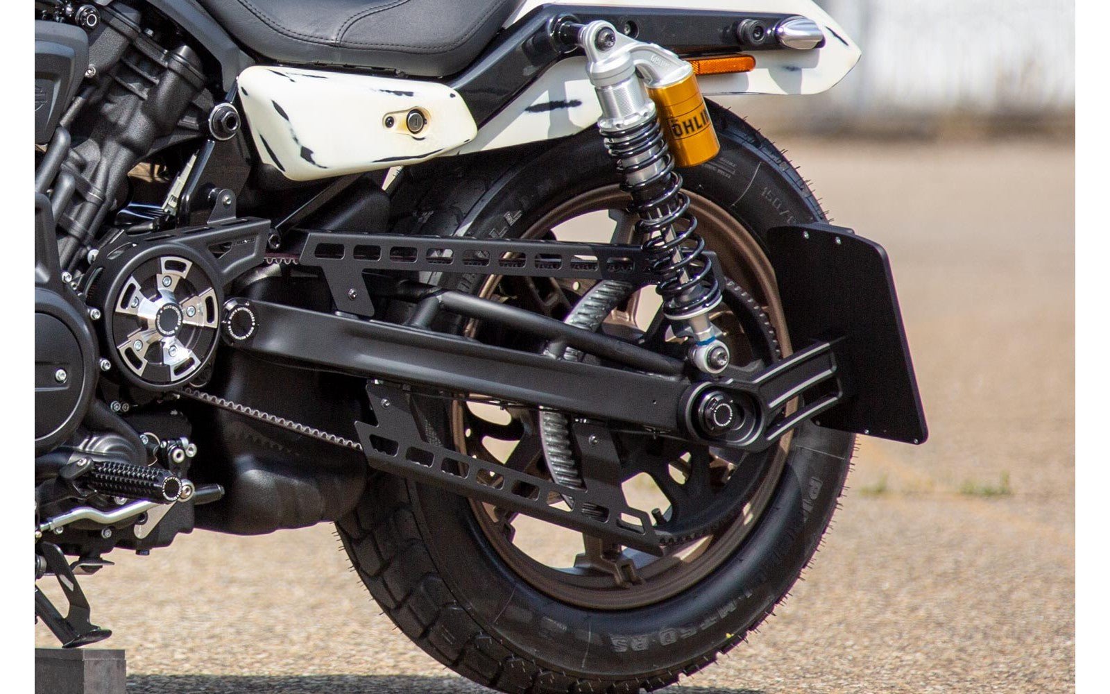 Rick's License Plate Bracket / Matte Black - Nightster 22 - up - Henne Company