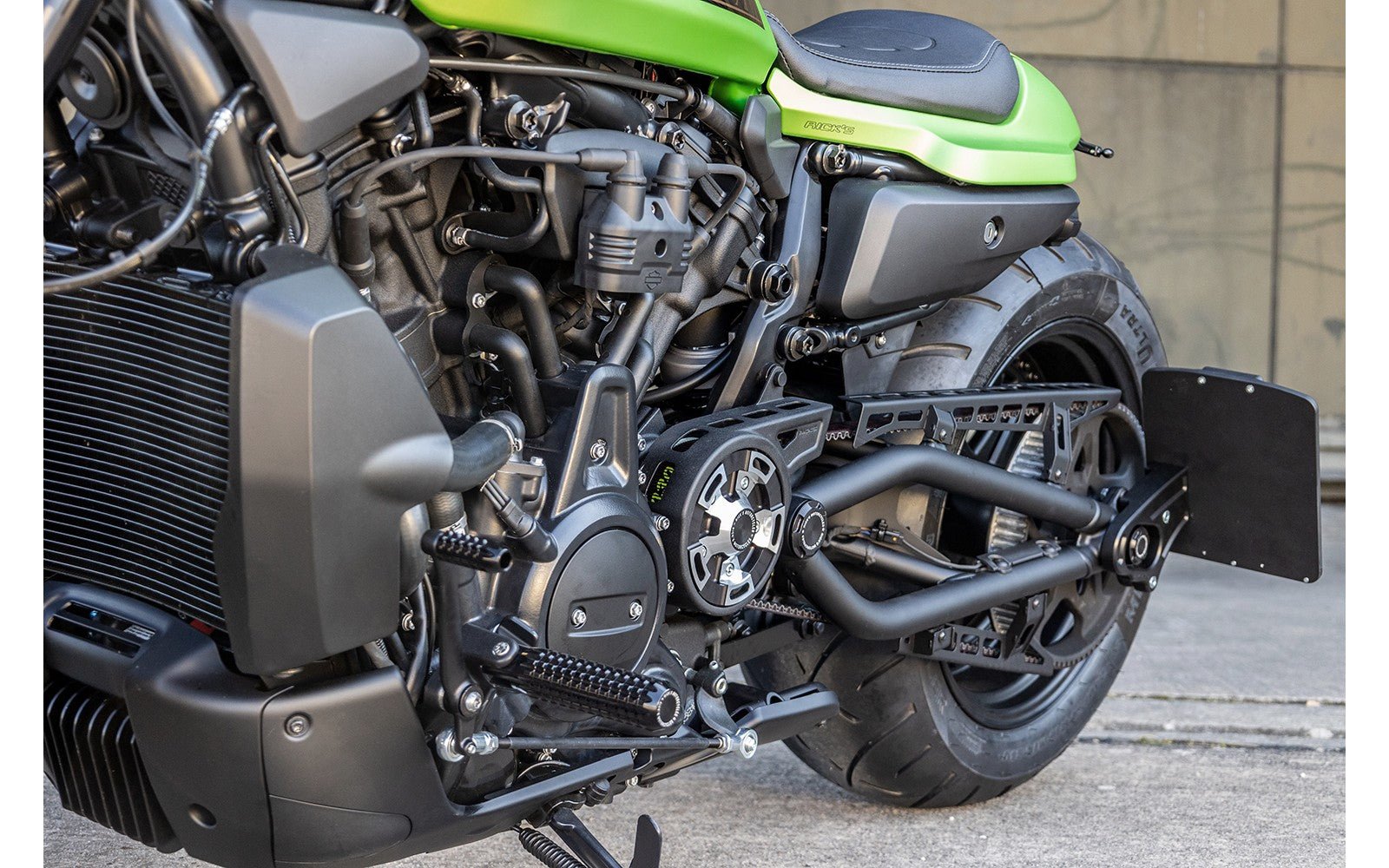Rick's License Plate Holder Bracket / Matte Black - Sportster S 21 - up - Henne Company
