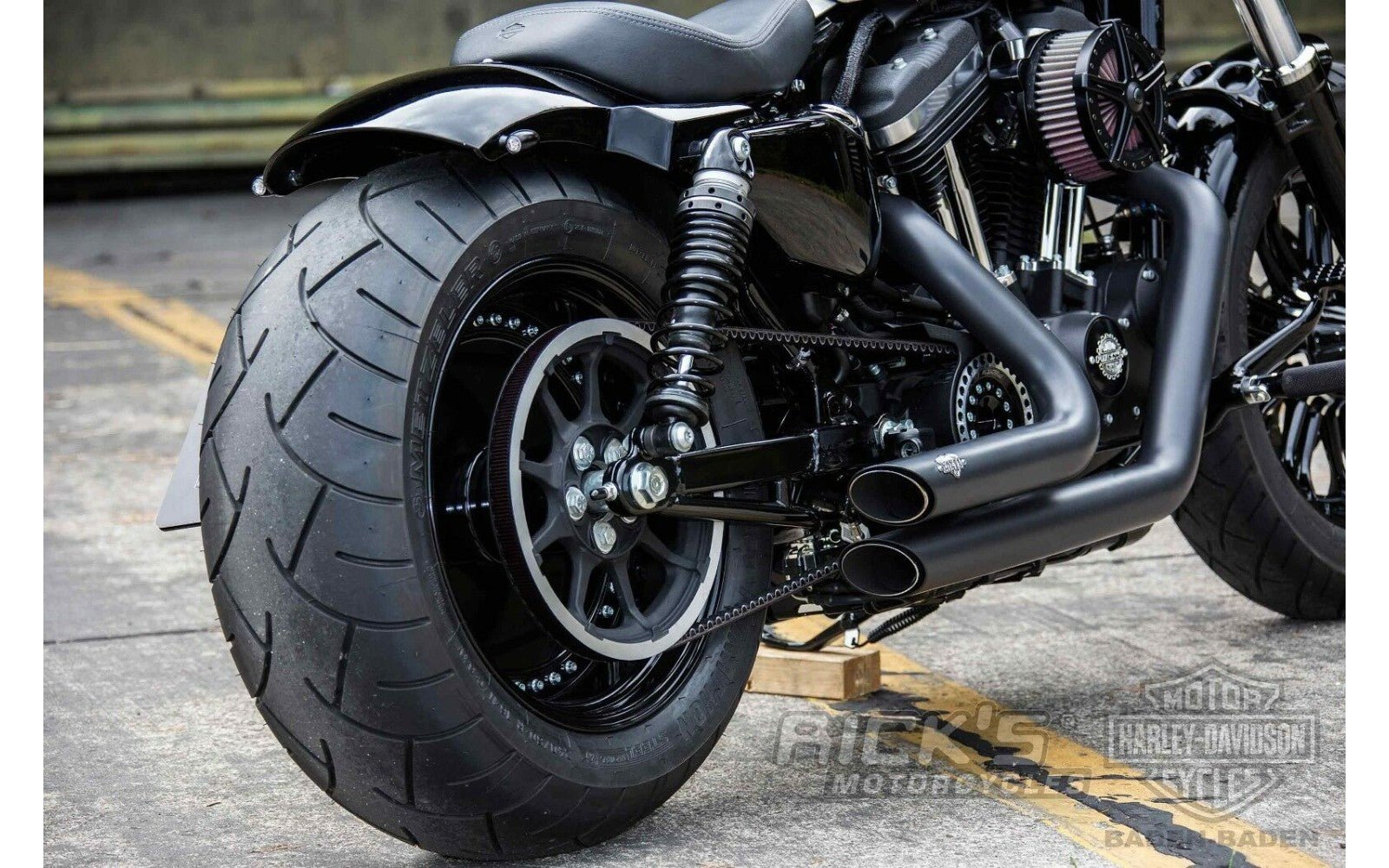 Rick's Offset Pulley 24mm/240 Tire - Sportster 04 - up - Henne Company
