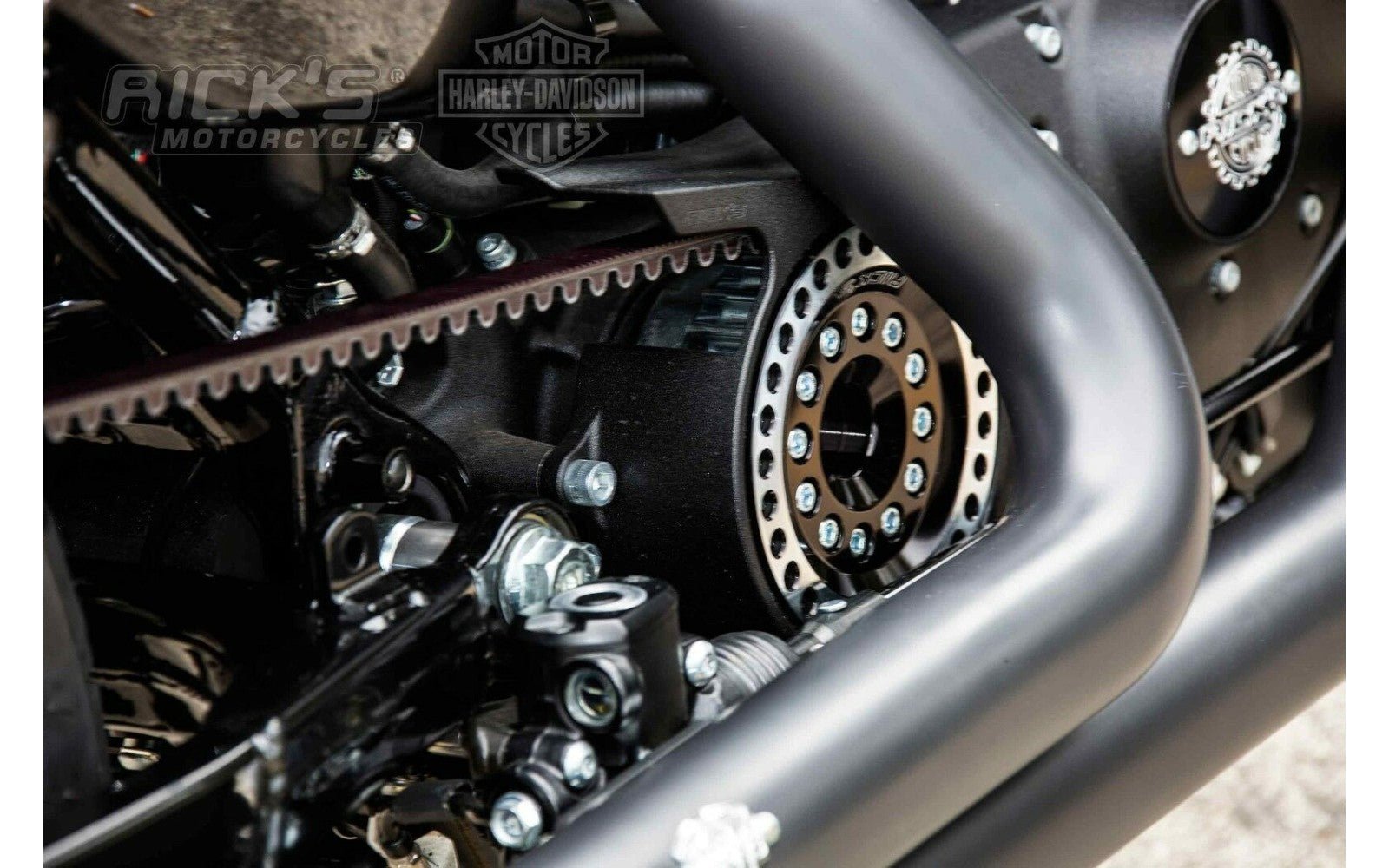 Rick's Offset Pulley 24mm/240 Tire - Sportster 04 - up - Henne Company