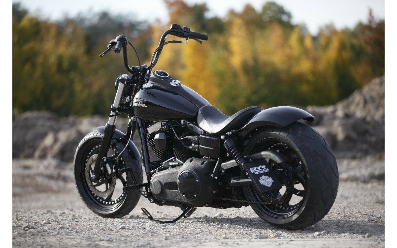 Rick's Rear Indicator Brackets Gloss Black - Universal - Henne Company