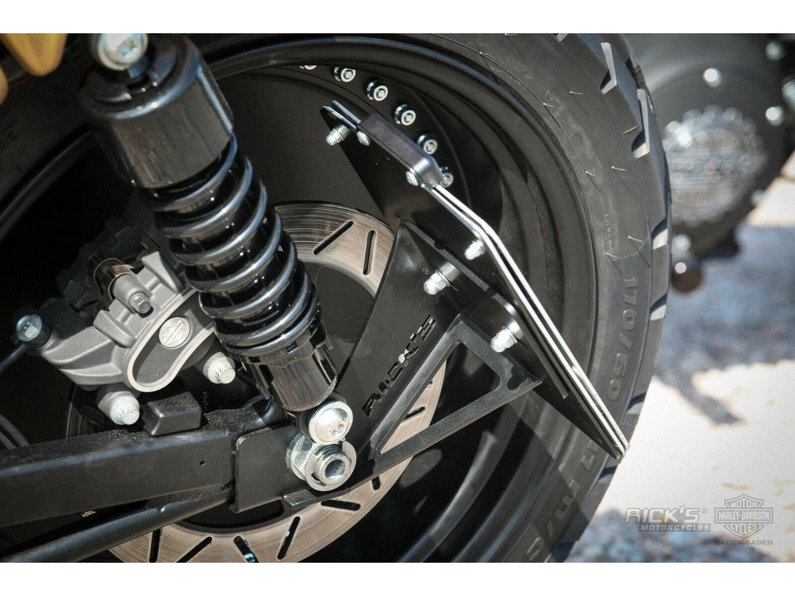 Rick's Side License Plate Bracket / Matte Black - Sportster 05 - 20 / Nightster 22 - up - Henne Company