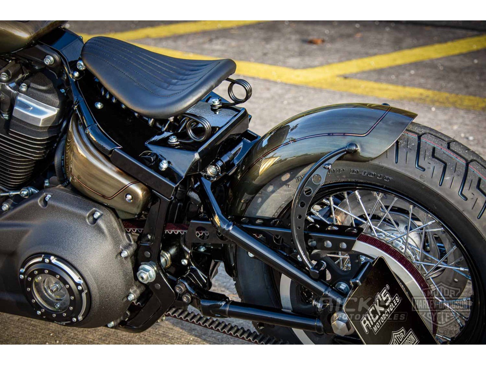 Rick's Solo Seat "Bobber" Conversion Bracket - Softail 18 - up - Henne Company