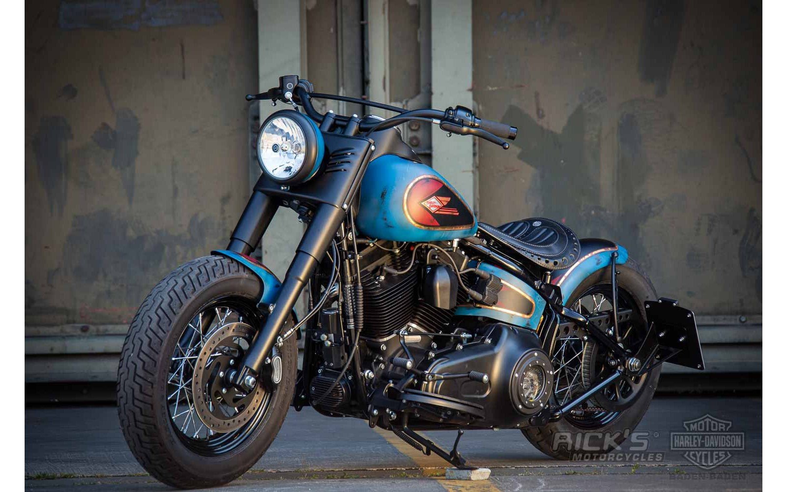 Rick's Steel Rear Fender 150/80 16 "Bobber" Long - Softail 08 - 17 - Henne Company