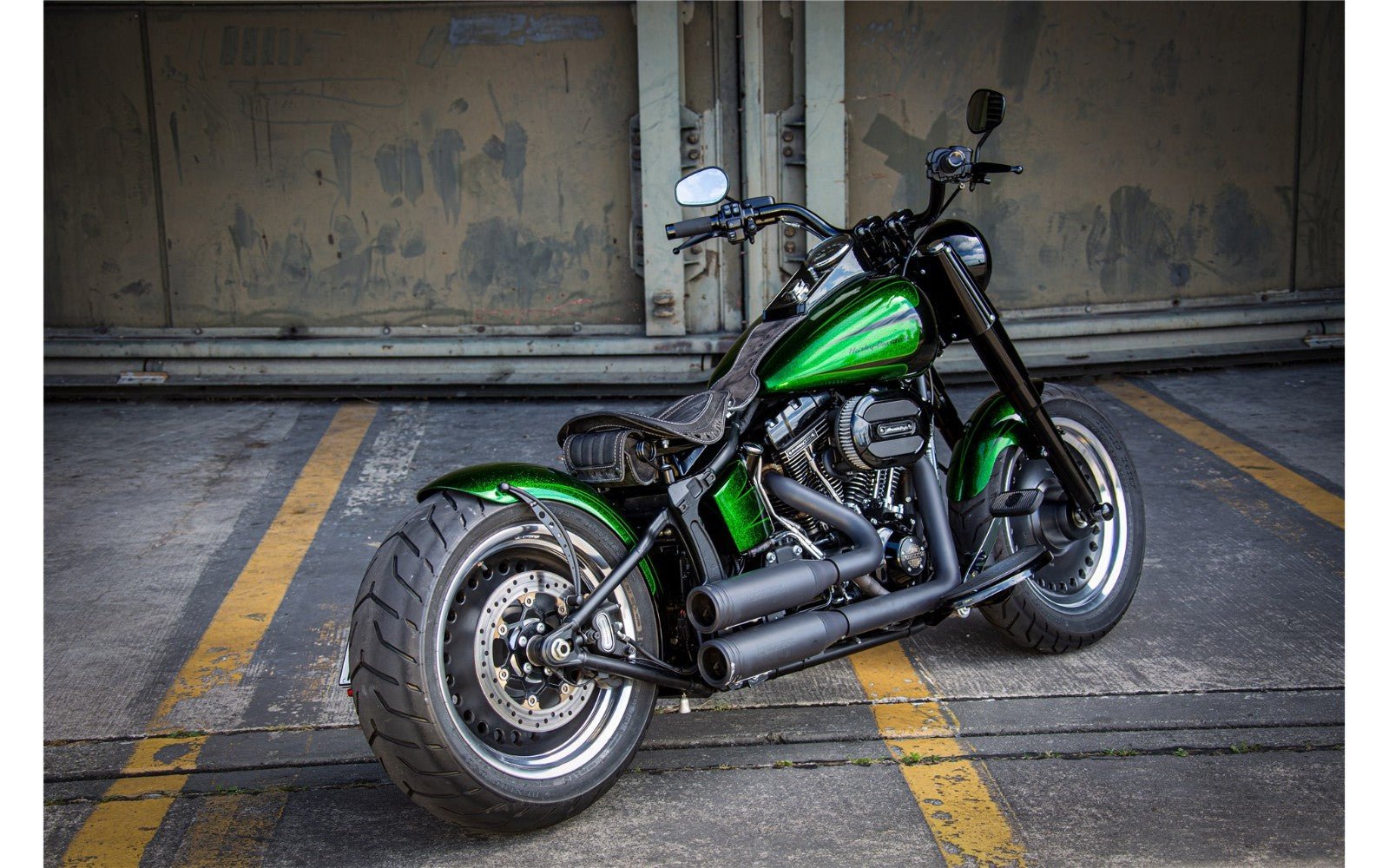 Rick's Steel Rear Fender 200/50 - 17 "Bobber" Long - Softail 2008 - 2017 - Henne Company