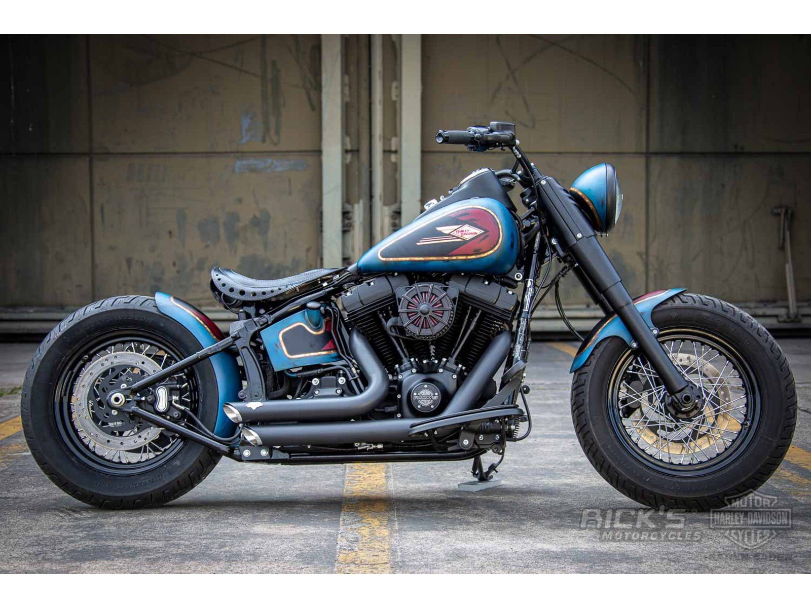Rick's Steel Rear Fender 200/50 17 "Bobber" Short - Softail 08 - 17 - Henne Company