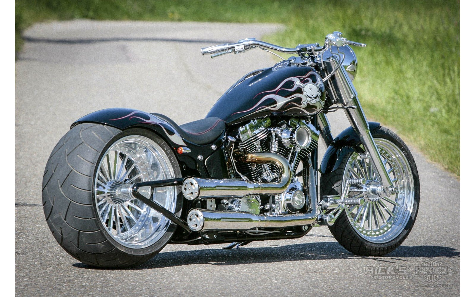 Rick's Steel Rear Fender 300 Tire - Softail 07 - Henne Company