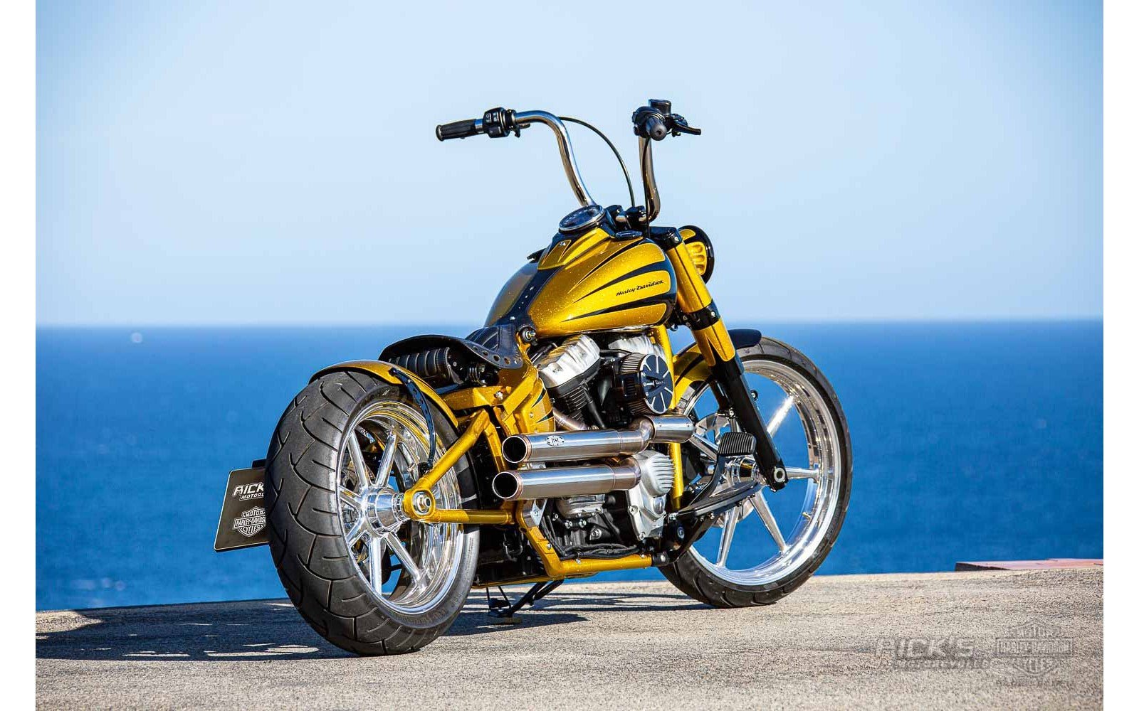 Rick's Steel Rear Fender "Bobber" 150 Tire - Softail Narrow 18 - up - Henne Company