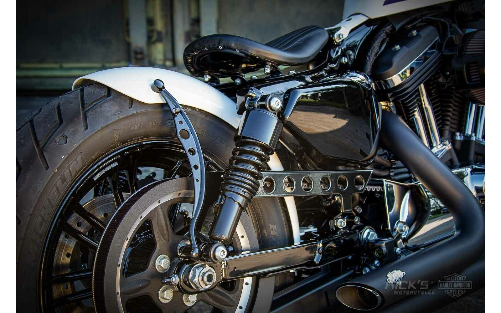 Rick's Steel Rear Fender "Bobber" - Sportster 10 - up - Henne Company