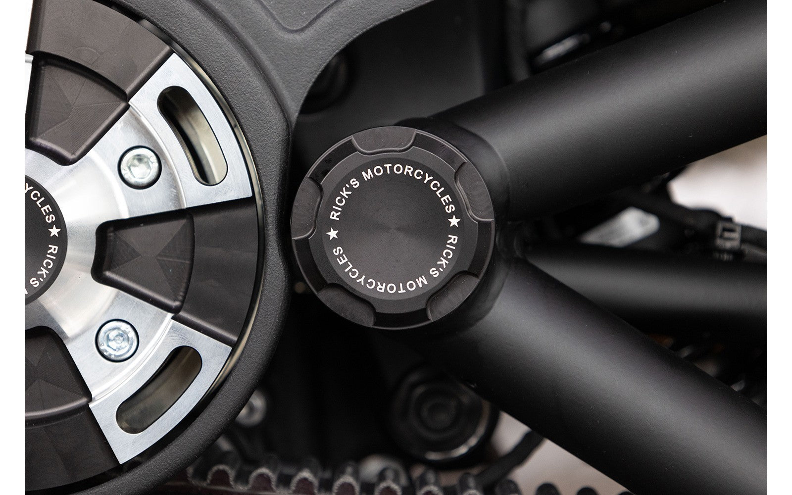 Rick's Swingarm Axle Covers "Premium" - Sportster S 21 - up - Henne Company