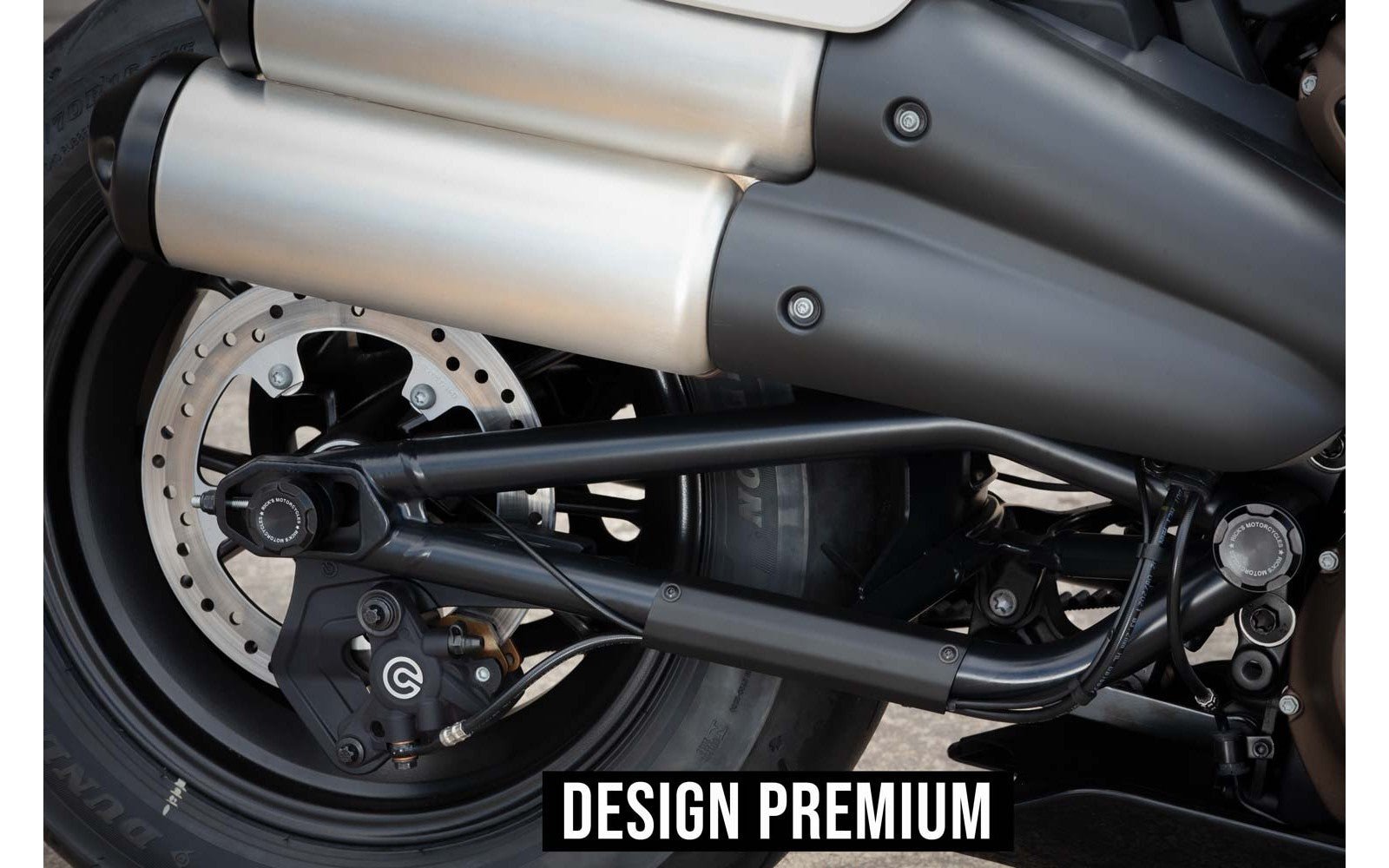 Rick's Swingarm Cable Protection Matte Black - Sportster S 21 - up - Henne Company