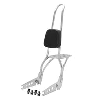 Wings Custom Sissy Bar King 30" Detachable with Luggage Rack - Sport Glide 18-21 - Polished Stainless Steel