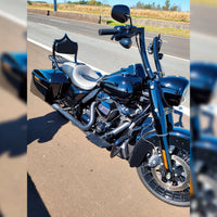 Wings Custom King Curve Rhino 2" Handlebars - Road King 00-24 - Gloss Black / Matte Black