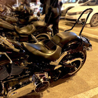 Wings Custom Sissy Bar King 20" Detachable - Fat Boy 06-26 - Gloss Black / Matte Black