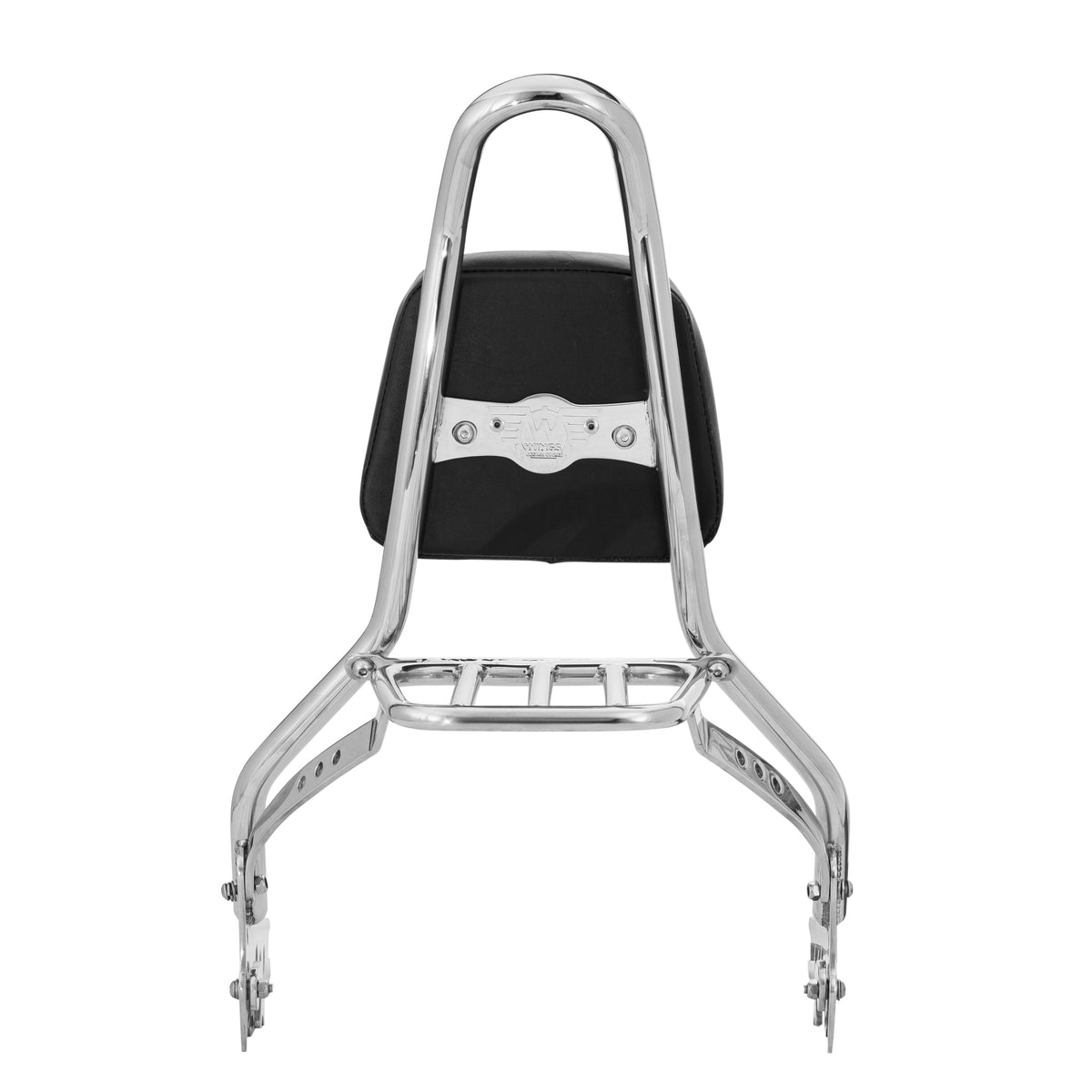 Wings Custom Sissy Bar King 20" Detachable with Luggage Rack - Softail Slim 12-21 - Polished Stainless Steel