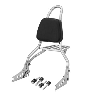 Wings Custom Sissy Bar King 20" Detachable with Luggage Rack - Softail Slim 12-21 - Polished Stainless Steel