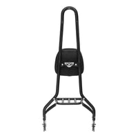 Wings Custom Sissy Bar King 30" Detachable with Luggage Rack - Softail Slim 12-21 - Gloss Black / Matte Black