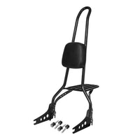 Wings Custom Sissy Bar King 30" Detachable with Luggage Rack - Softail Custom 07-10 - Gloss Black / Matte Black
