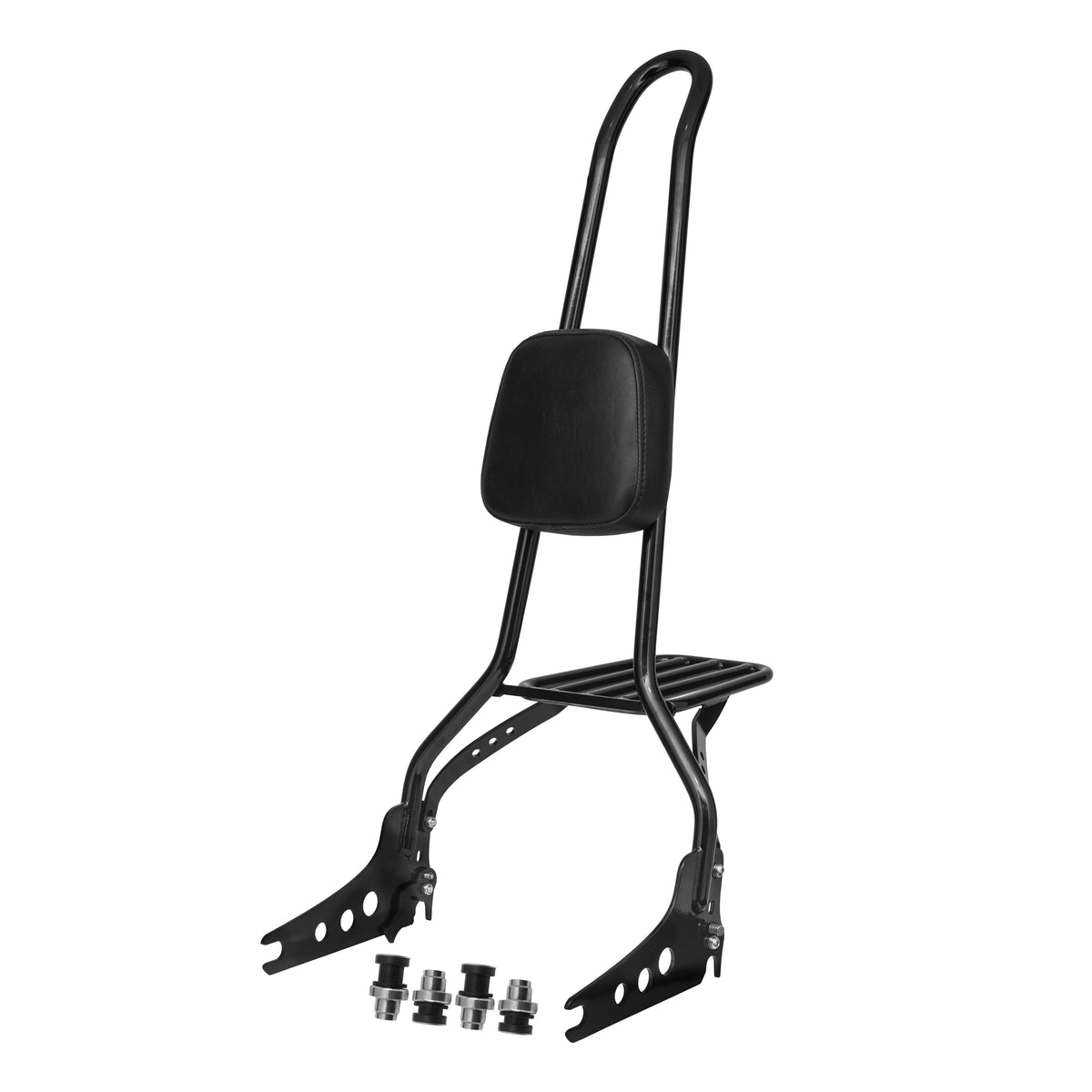 Wings Custom Sissy Bar King 30" Detachable with Luggage Rack - Sport Glide 18-21 - Gloss Black / Matte Black