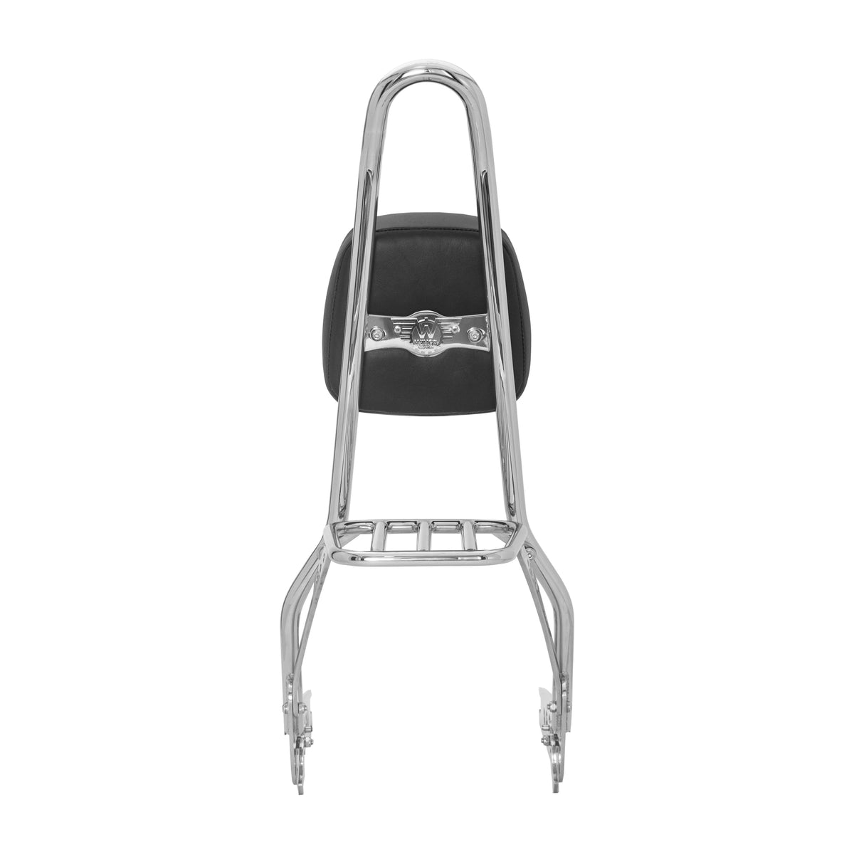 Wings Custom Sissy Bar King 25" Detachable with Luggage Rack - Softail Deluxe 05-20 - Polished Stainless Steel