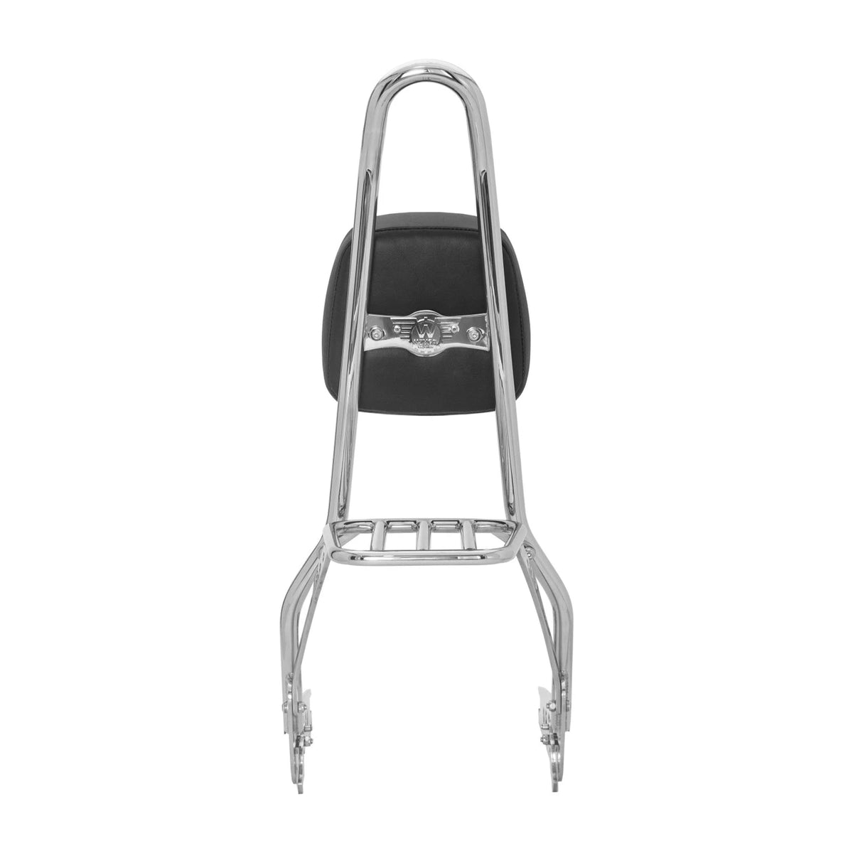 Wings Custom Sissy Bar King 25" Detachable with Luggage Rack - Softail Slim 12-21 - Polished Stainless Steel