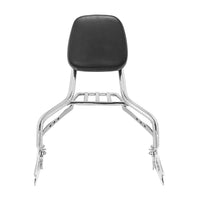 Wings Custom Sissy Bar King Low 16" Detachable with Luggage Rack - Fat Boy 00-26 - Polished Stainless Steel