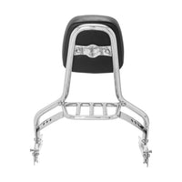 Wings Custom Sissy Bar King Low 16" Detachable with Luggage Rack - Fat Boy 00-26 - Polished Stainless Steel