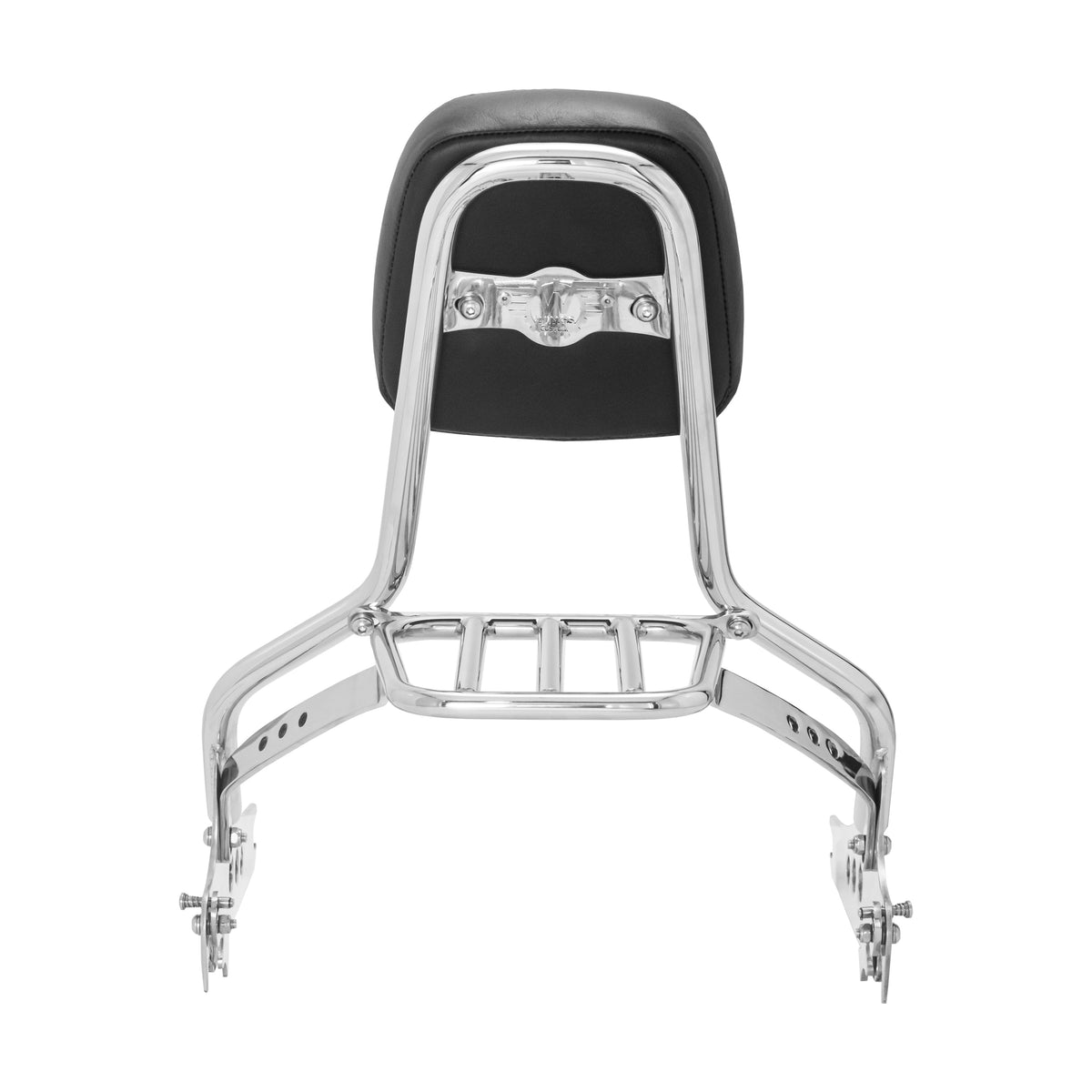 Wings Custom Sissy Bar King Low 16" Detachable with Luggage Rack - Low Rider S 18-26 - Polished Stainless Steel