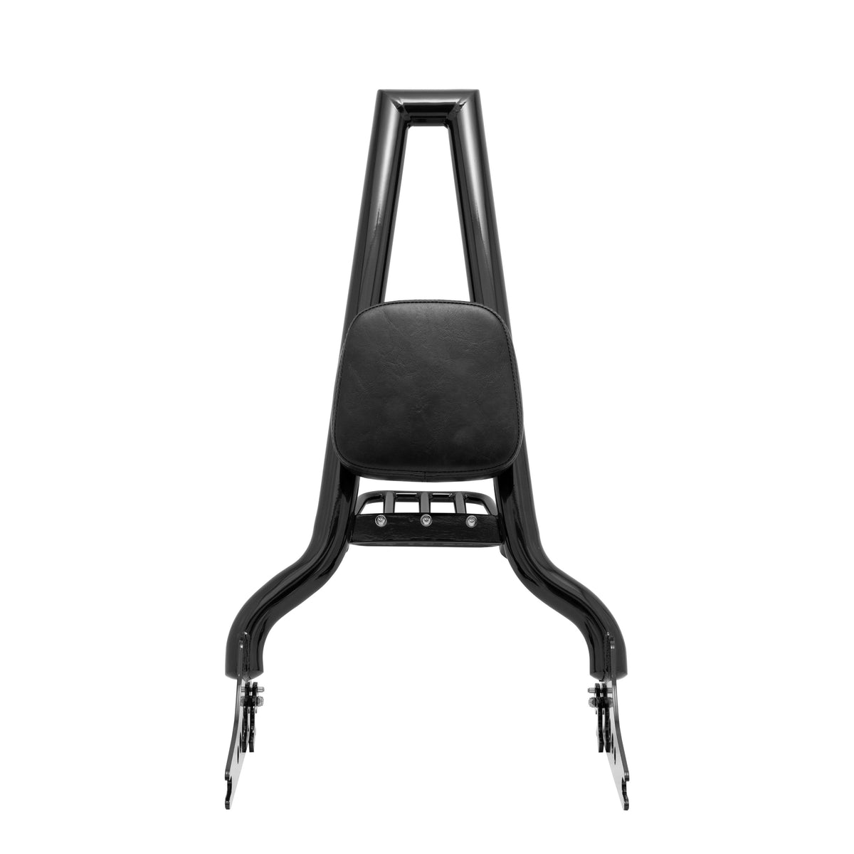 Wings Custom Sissy Bar Squarebone Brutale 25" Detachable with Luggage Rack - Low Rider S 18-26 - Gloss Black / Matte Black