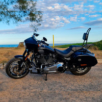 Wings Custom Sissy Bar King 25" Detachable with Luggage Rack - Sport Glide 18-21 - Gloss Black / Matte Black