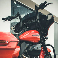 Wings Custom Front Diablo Rhino 2" Handlebars - Street Glide 09-25 - Gloss Black / Matte Black